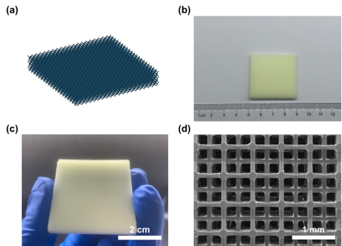 面投影微立体光刻技术3D打印树脂结构作为超材料模板